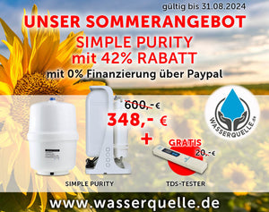 Simple Purity Wasserquelle 💧 mit 50% Rabatt als Weihnachtsgeschenk 🤝